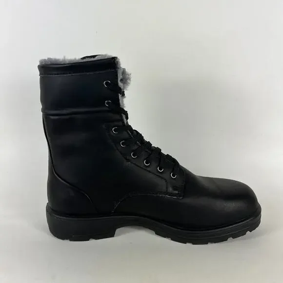 Blundstone 1465 Men's 9.5 Triple Black Leather Lace Up Ankle Winter Therma Boots